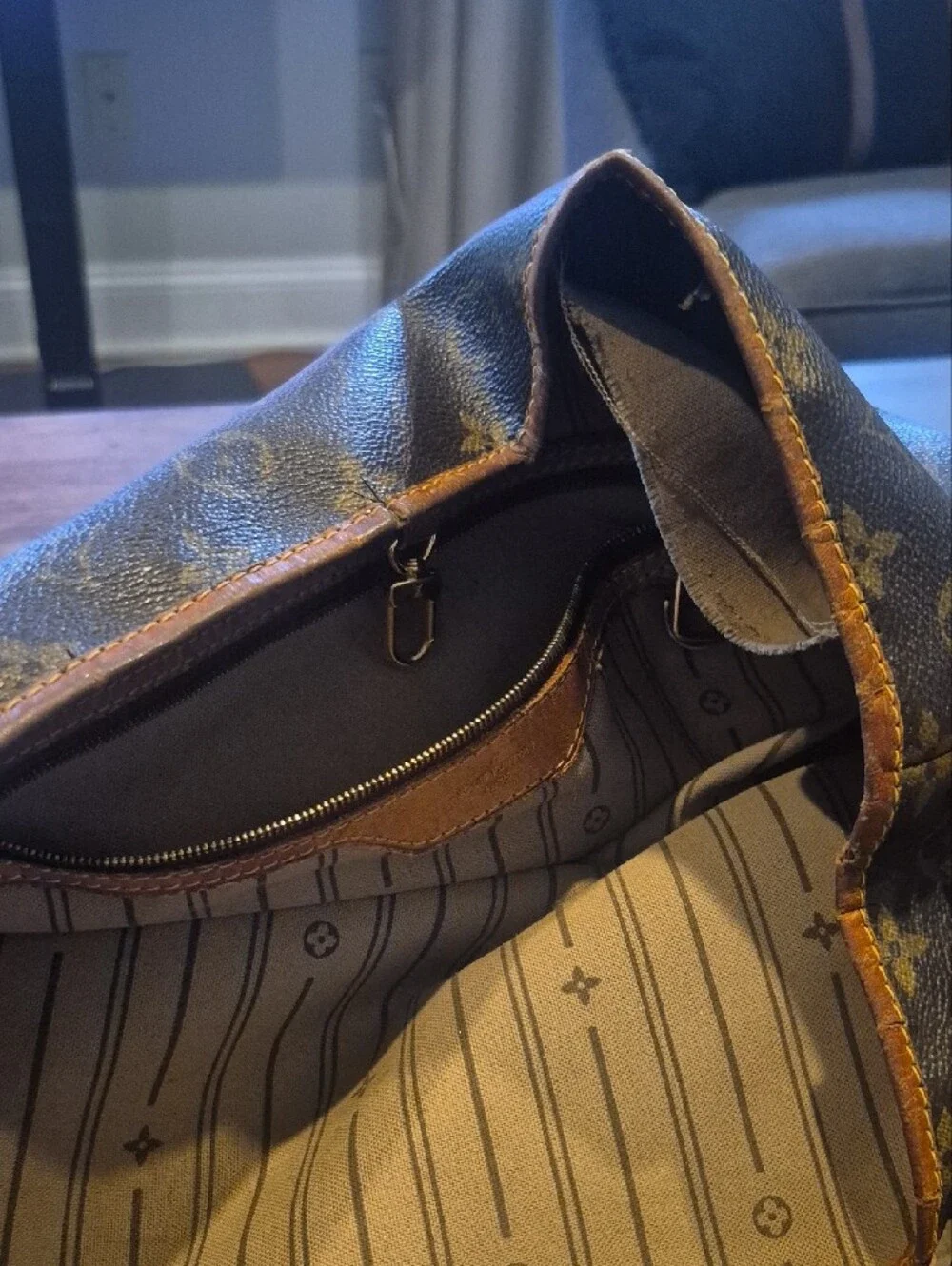 Louis Vuitton Monogram Canvas Hobo Bag in Brown and Tan